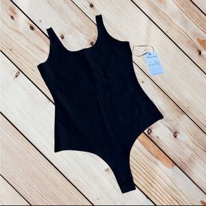 NWT Shinestar S black bra friendly bodysuit